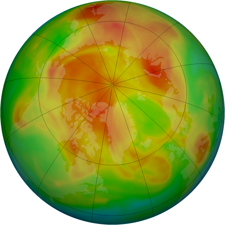 Arctic ozone map for 17 April 2005